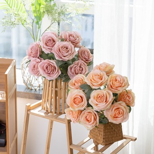 Bouquet de roses artificielles CallaFloral, 10 têtes, réalistes, pour mariage et décoration intérieure - Product Image 1