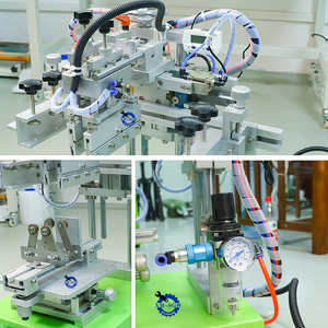 Sıcak satış küçük pnömatik ekran BASKI MAKİNESİ düz ve cam şişe kağıt kartı için kavisli - Product Image 5