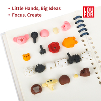 Promotion produits 3D Animal gomme ensemble boîte en forme de crayon gomme singe Lion ours forme gomme