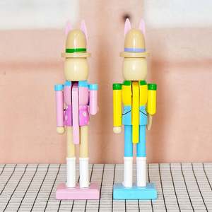 Wholesale 25Cm Wooden <b>Nutcracker</b> Figurine Set Tulip Shovel Spring Tabletop Decor Christmas Home Decoration Gift Box Packaging - Product Image 2