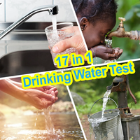 Kit de test de la qualité de l'eau 16 en 1 avec bandelettes de test bactérien, bandelettes de test de l'eau potable à domicile pour l'eau du robinet et de puits