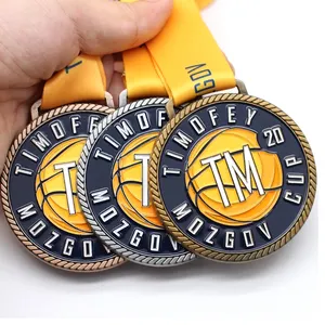 Wd Hoge Kwaliteit Golven Zwemmen Basketbal Sport Medaille Champions Metalen Cups Trofeeën & Medaille Awards