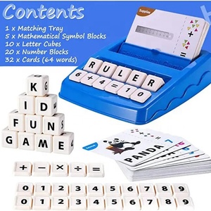 Jouets Mathématiques pour Enfants : Jeu d'Apprentissage de l'Anglais, Comptage, Correspondance des Lettres, Orthographe, Alphabet ABCD, Jouets Éducatifs - Product Image 4