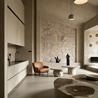 Dalle de marbre naturel d'usine, panneau mural de luxe en marbre pour la décoration de villas et d'hôtels