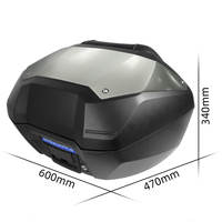 Boîte à bagages arrière pour moto SPD PP 50L, coffre de rangement parfaitement adapté à la Honda ADV350, accessoire compatible OEM avec porte-bagages arrière