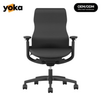 Chaise de bureau ergonomique haut de gamme, dossier et accoudoirs multi-positions et soutien lombaire, siège en mousse, fabrication directe OEM/ODM