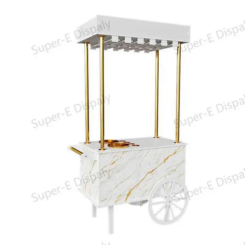 Gran oferta de carrito de cumpleaños de PVC, fabricante de carrito de champán para eventos de fiesta para decoración de bodas con la palabra champán