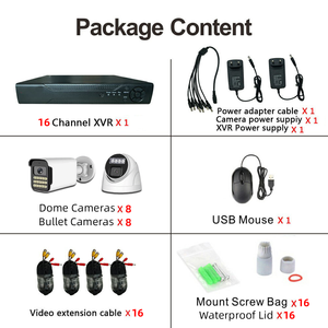 Sistema de Cámara CCTV Analógica de 16 Canales y 5MP con Audio Bidireccional, IP66, Kit DVR AHD, Visión Nocturna a Todo Color, Sistema de Vigilancia de Seguridad en Red - Product Image 3