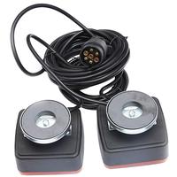 Kit de feux arrière de remorque magnétiques Emark 12V feux de plaque d'immatriculation indicateur d'arrêt de frein de camion avec connecteur à 7 broches et câble de 7.5m