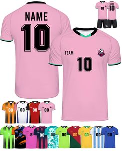 Kit de maillot de football personnalisé par sublimation, rayures orange et noires, 25 noms, logo d'équipe, unisexe, adulte, polyester à séchage rapide, vêtements de sport imprimés - Product Image 6