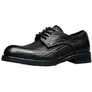 Zapatos Oxford Brogue de Cuero Genuino con Suela Gruesa, Diseño de Lujo 2025, Hechos a Mano, para Negocios y Bodas - Product Image 6