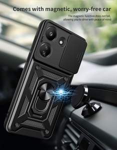 Funda protectora para lente de cámara deslizante, soporte de anillo a prueba de golpes, funda para teléfono móvil para Xiaomi Redmi 13C 4G 13 Lite <span class=keywords><strong>12C</strong></span> - Product Image 3