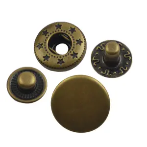 Wholesale fashion garment metal accessories spring snap button fasteners