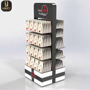 Soportes de exhibición a medida para el cuidado de la piel Tienda minorista Unidad de exhibición de pie de piso de doble cara - Product Image 5