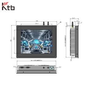 Ktb không quạt tất cả trong một bảng điều khiển <span class=keywords><strong>PC</strong></span> 10.1 15.6 21.5 inch tương tác công nghiệp màn hình cảm ứng cho phòng điều khiển - Product Image 2