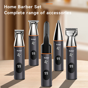 Tondeuse à cheveux professionnelle pour hommes avec écran LCD numérique Kemei KM-5857, machine à couper les cheveux USB haute puissance, barbier avec poignée - Product Image 3