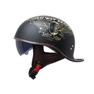 Casco de Motocicleta para Hombre y Mujer, Estilo Veraniego, Medio Casco, Diseño Retro. Casco Ligero y Portátil <span class=keywords><strong>con</strong></span> Visera Interior. - Product Image 5