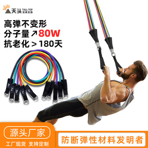 Ensemble de bandes de résistance Tian Tou 100 livres, corde élastique TPE, équipement de mise en forme physique - Product Image 2
