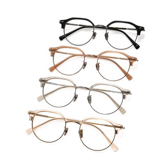 Kacamata bingkai Titanium asetat berkualitas kustom buatan tangan kacamata optik grosir modis klasik bentuk wajah Berlian - Product Image 2