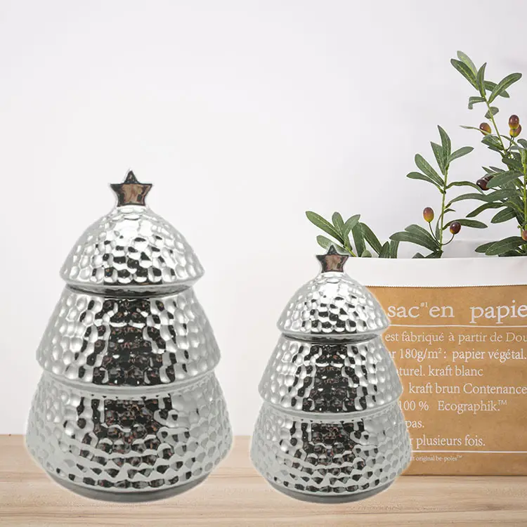 Kerst Decoratieve Keramische Pot Elegant Kerstboom Model Voor Feestelijke Huisdecoratie