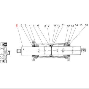 Tige de piston en acier pour vérin de direction d'essieu arrière de chariot élévateur Doosan Bobcat D20NXS D25NXS, pièce neuve 40010337-00033 - Product Image 1