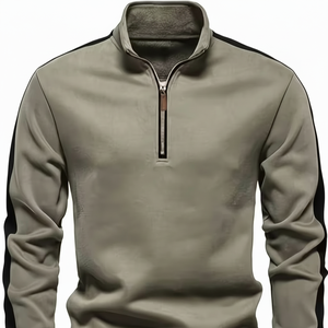 Sudadera de Invierno para Hombre de Alta Calidad, 100% Algodón, Manga Larga, Color Sólido, Ecológica, Transpirable, Resistente al Viento, con Bolsillo, Estilo Casual - Product Image 1
