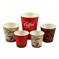 Gobelets en papier pliables personnalisés avec logo pour bureau, café, thé, boissons chaudes, à emporter, design de logo pour boutique