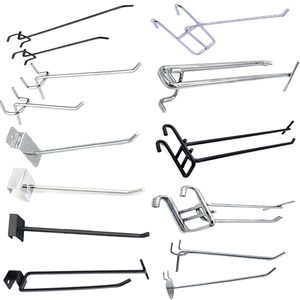 Grosir kait baja logam tampilan Supermarket rak kait polos untuk ritel - Product Image 4