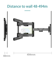 Soporte de Pared con Movimiento Completo H8 para Televisores LED LCD Plasma de 40-80 Pulgadas, VESA 100x100 a 600x400mm, Soporte de Pared Resistente