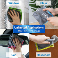 Chiffon de nettoyage en microfibre de carbone OEM pour voiture, serviette de polissage sans traces pour vitres, sans peluches, pour le detailing automobile