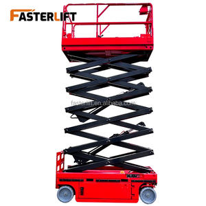 Lift Scissor Hidrolik Elektrik 130KG Beban Angkat Cepat FL 6-16m Tinggi Maksimum 20m Desain Kompak - Product Image 2