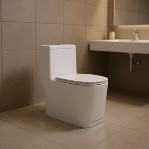 Elite One Piece Toilet Elongated Bowl Siphon Flushing Floor Mounted Modern Design Bathroom Fixture - Product Image 2