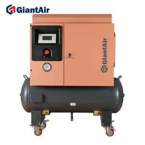 GiantAir 7.5HP 5.5Kw 220V/380v vidali kompressory पेंच हवा कंप्रेसर compresor डे अरे 1 में 2