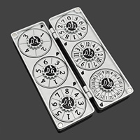 Ensemble de dés de jeu de rôle en métal argenté vintage fait main, 1 pièce, avec design de dragon sculpté à la main, boîte magnétique en fer pour Dungeons & Dragons