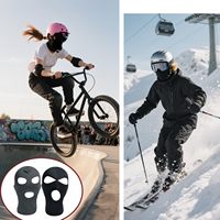 Балаклава JX Cycling с полной защитой лица, с возможностью нанесения логотипа, 2 или 3 отверстия, для мужчин, спортивная, из гипертеплой ткани спандекс, с принтом