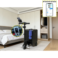 Valise intelligente électrique FUTURE JOY 20 pouces avec roues pivotantes et matériau ABS - Valise scooter unisexe