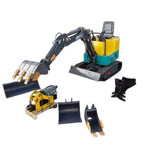 China Mini bagger 0.8T Small Digger Bagger mit Gummi kette. Hydraulic Breaker Mini Wheel Bagger zu verkaufen.