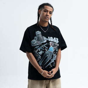 Camiseta de Hombre de Algodón de Alta Calidad, Lujosa, de 300 g/m², Gruesa, Holgada, Transpirable, con Estampado Digital Gráfico - Product Image 2