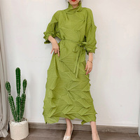 Robes grandes tailles, style italien, en mousseline de soie, avec plis et diamants, robe maxi irrégulière, robe décontractée pour les fêtes, avec ceinture