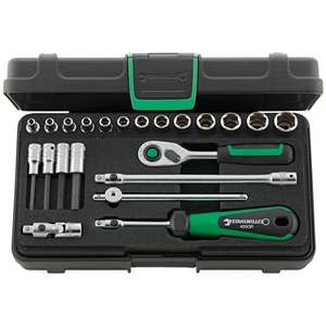 STAHLWILLE - 96011181 <b>Socket</b> wrench assortment 1/4'' Square (22 pcs.) - EAN 4018754261550 <b>RATCHET</b> AND <b>SOCKET</b> SETS 1/4" - Product Image 1