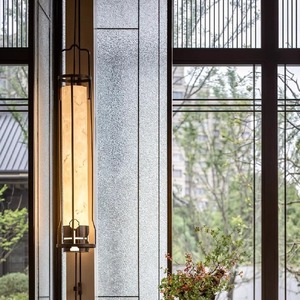 Imitation Marble <b>Wall</b> Lamp Led <b>Light</b> E27 <b>Switch</b> Control For Living Room Hallway New Chinese Style - Product Image 3