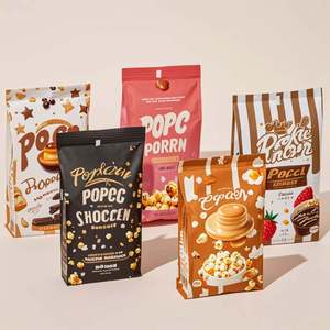 Pochette debout personnalisée 7G 14G 28G 120G en plastique Doypack pour emballage alimentaire sac de pop-corn anti-odeurs pour biscuits au caramel - Product Image 5