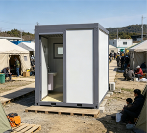 Baño Portátil Móvil de Tamaño Personalizado, Ducha Exterior Prefabricada, Estructura de Acero HDPE para Uso Público en Sitios de Camping - Product Image 1