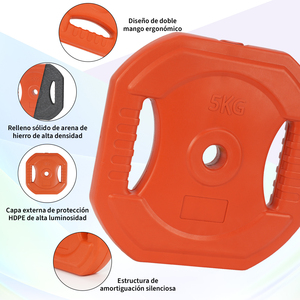 Spain In Stock Eco Friendly Cement Mixture Material Hand Grip Barbell <b>Weight</b> Plates For Home Gym Fitness <b>Training</b> - Product Image 3