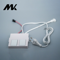 Interrupteur Inductif à Double Capteur Tactile LED 12W/24W avec Contrôle Tricolore/Monochrome, Alimentation Intégrée et Fonction Anti-Buée