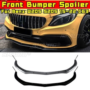 Pour Mercedes Benz Classe C W205 S205 2015-2022 C63 AMG : Lame de pare-chocs avant, séparateur, diffuseur, kit carrosserie, protection de pare-chocs - Product Image 1