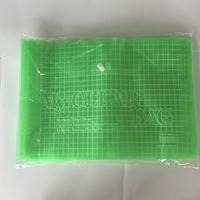 Tas Transparan Jaring Plastik untuk Dokumen, Kantong Penyimpanan File dengan Kancing Tekan untuk Alat Tulis Kantor Sekolah