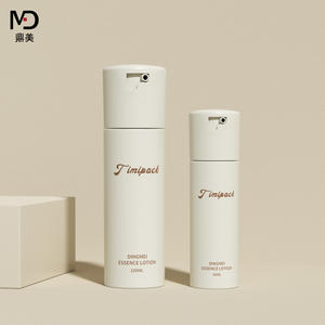 Flacons pompe de luxe beiges en PET pour soins de la peau, capacité 50 ml/100 ml, personnalisables en usine pour crème visage, sérum, écran solaire, lotion, tonique - Product Image 3