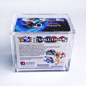 Boîte de présentation en acrylique transparent SYP de 6 mm d'épaisseur pour Pokémon : <span class=keywords><strong>XY</strong></span> : Evolutions Booster Box, couvercle magnétique, résistant aux UV, design aux coins arrondis - Product Image 3