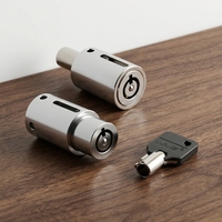 Cylindres de verrouillage tubulaires à poussoir en alliage de zinc haute sécurité MK511-01, anti-perçage, finition chromée brillante pour support iPad/tablette